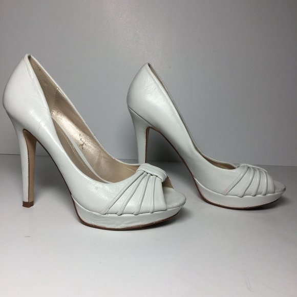 ALDO White Open Toe Stiletto Heels - Picture 6 of 8